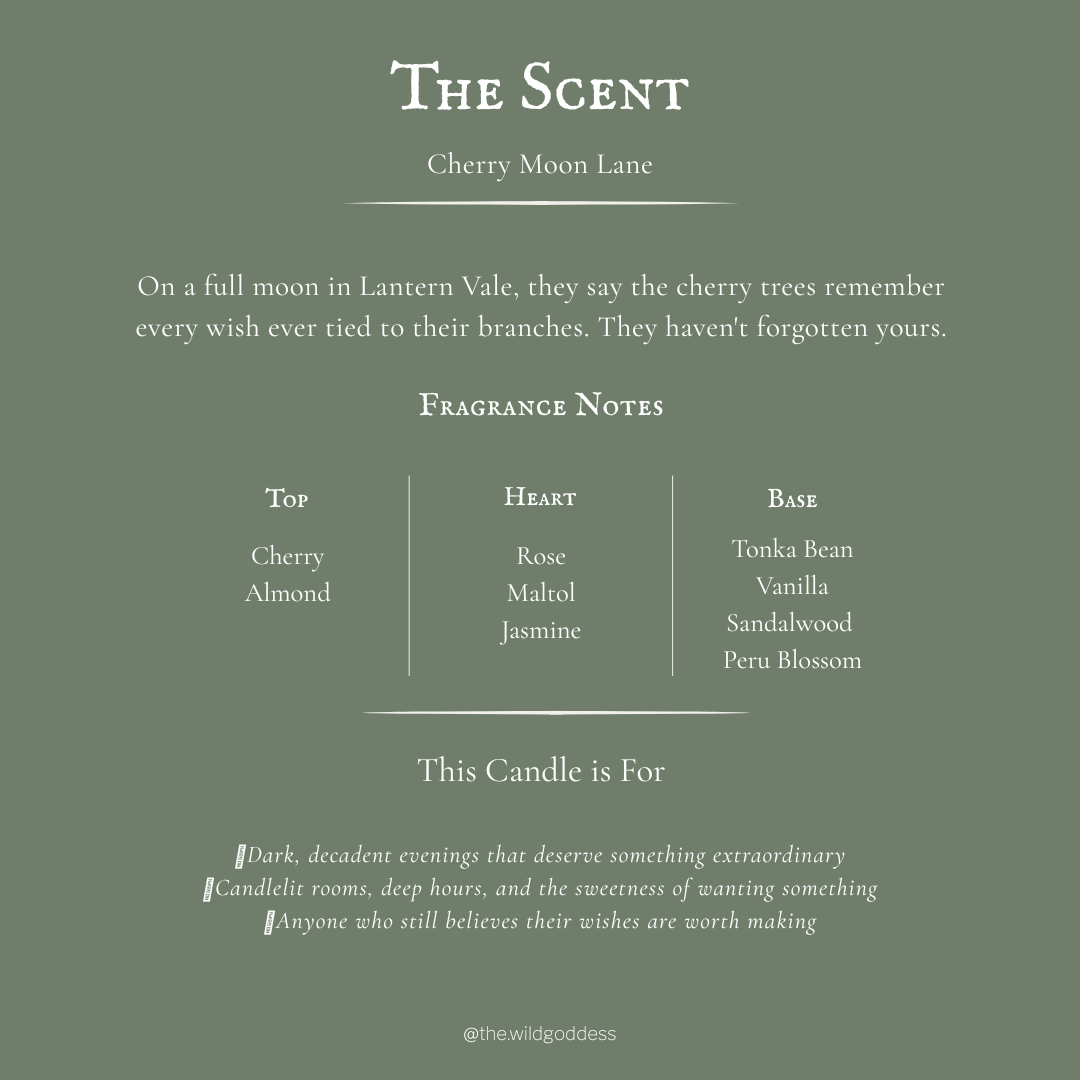Cherry Moon Lane Luxury Wax Melts | Cherry, Almond & Tonka - The Wild Goddess