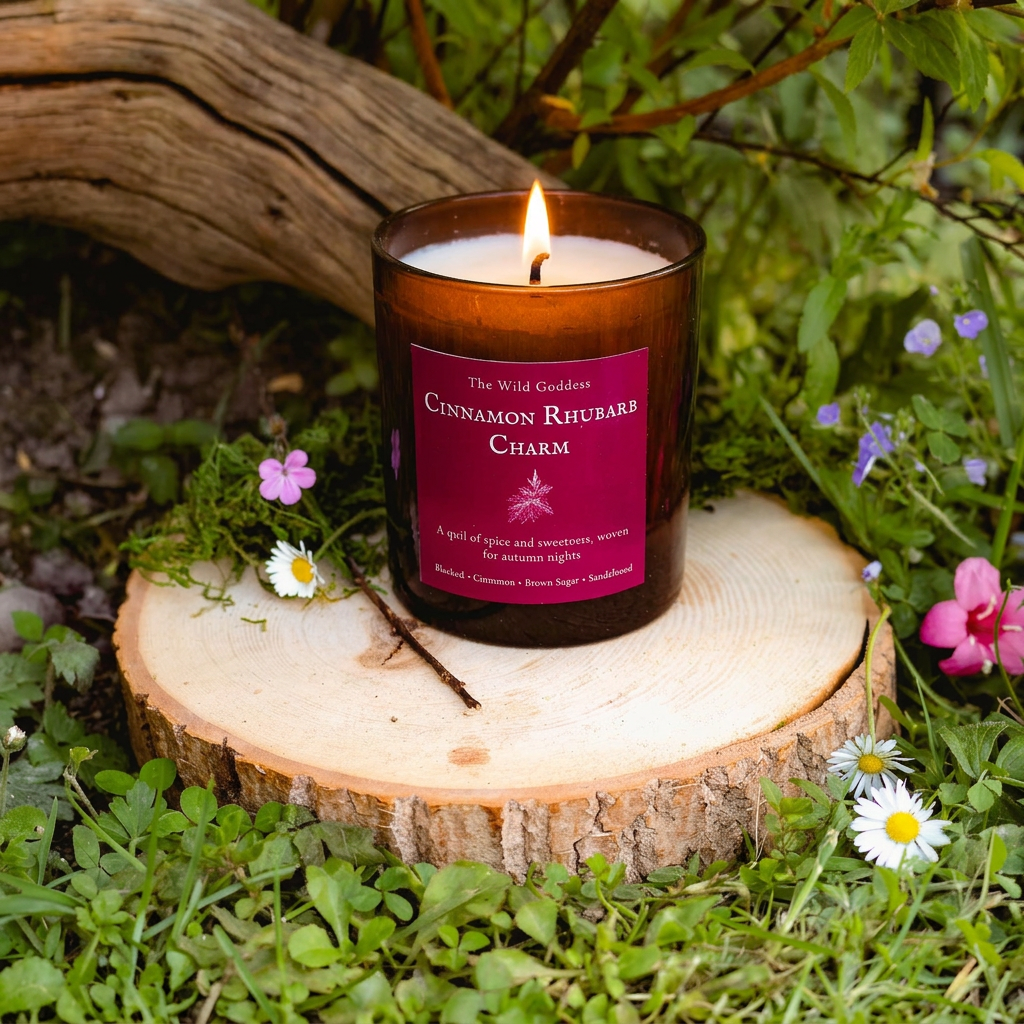 Cinnamon Rhubarb Charm Folklore Candle - The Wild Goddess