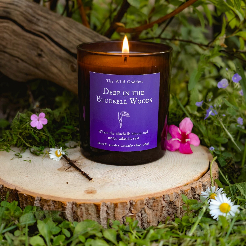 Deep in the Bluebell Woods Folklore Candle - The Wild Goddess
