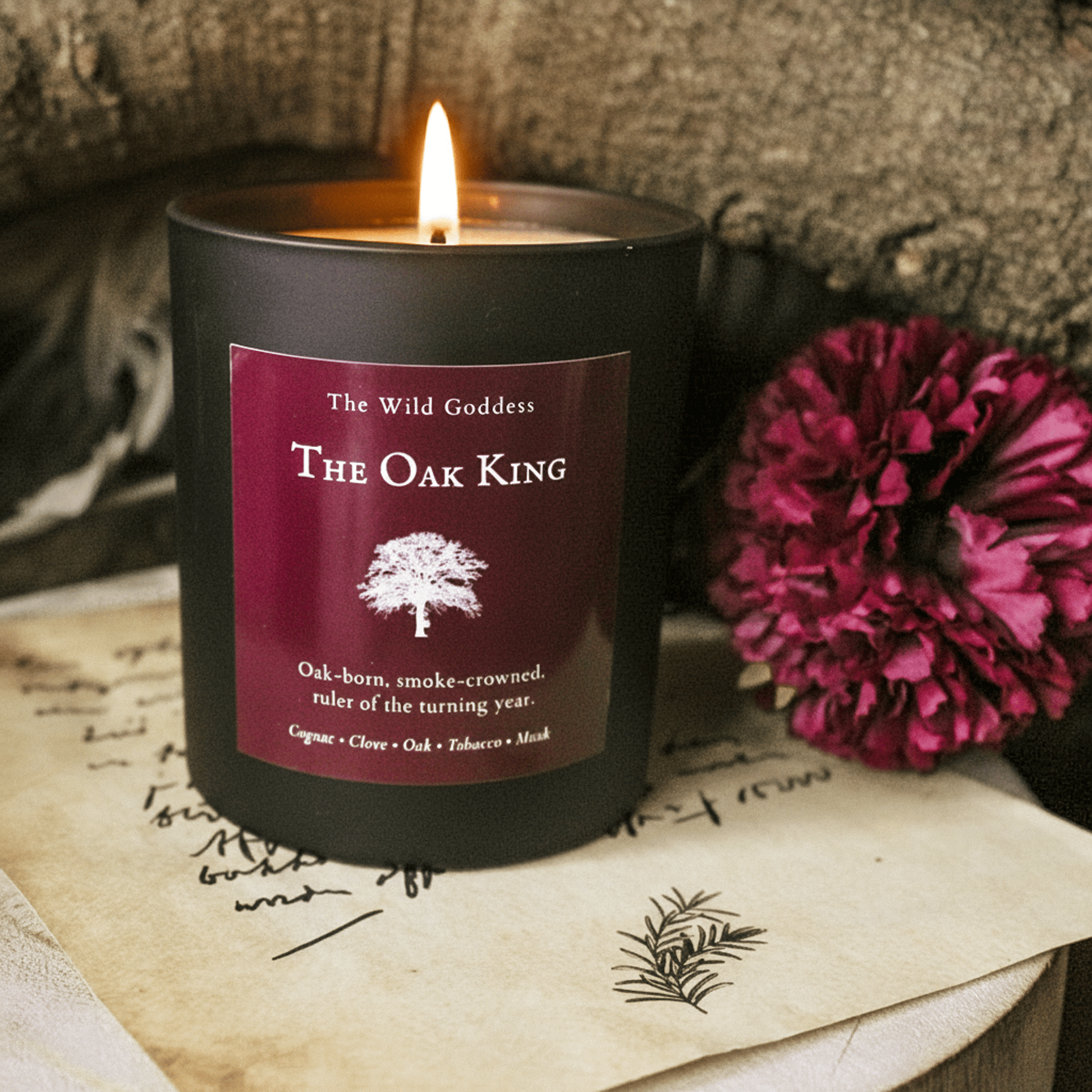 The Oak King – Tobacco & Oak Folklore Candle - The Wild Goddess