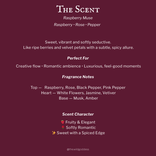Raspberry Muse Luxury Wax Melts | Black Raspberry & Peppercorn - The Wild Goddess