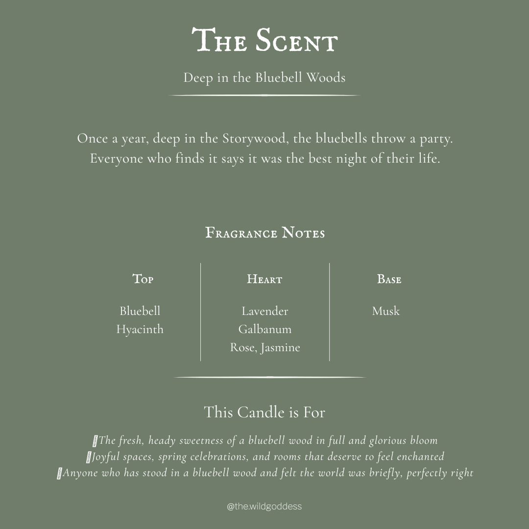Deep in the Bluebell Woods Folklore Candle - The Wild Goddess