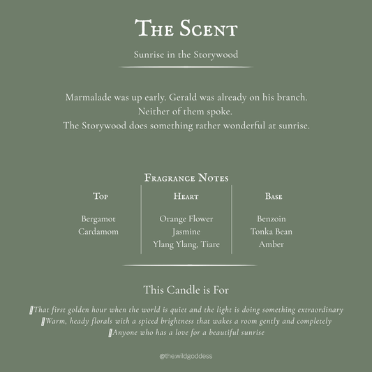 Sunrise in the Storywood Folklore Candle - The Wild Goddess