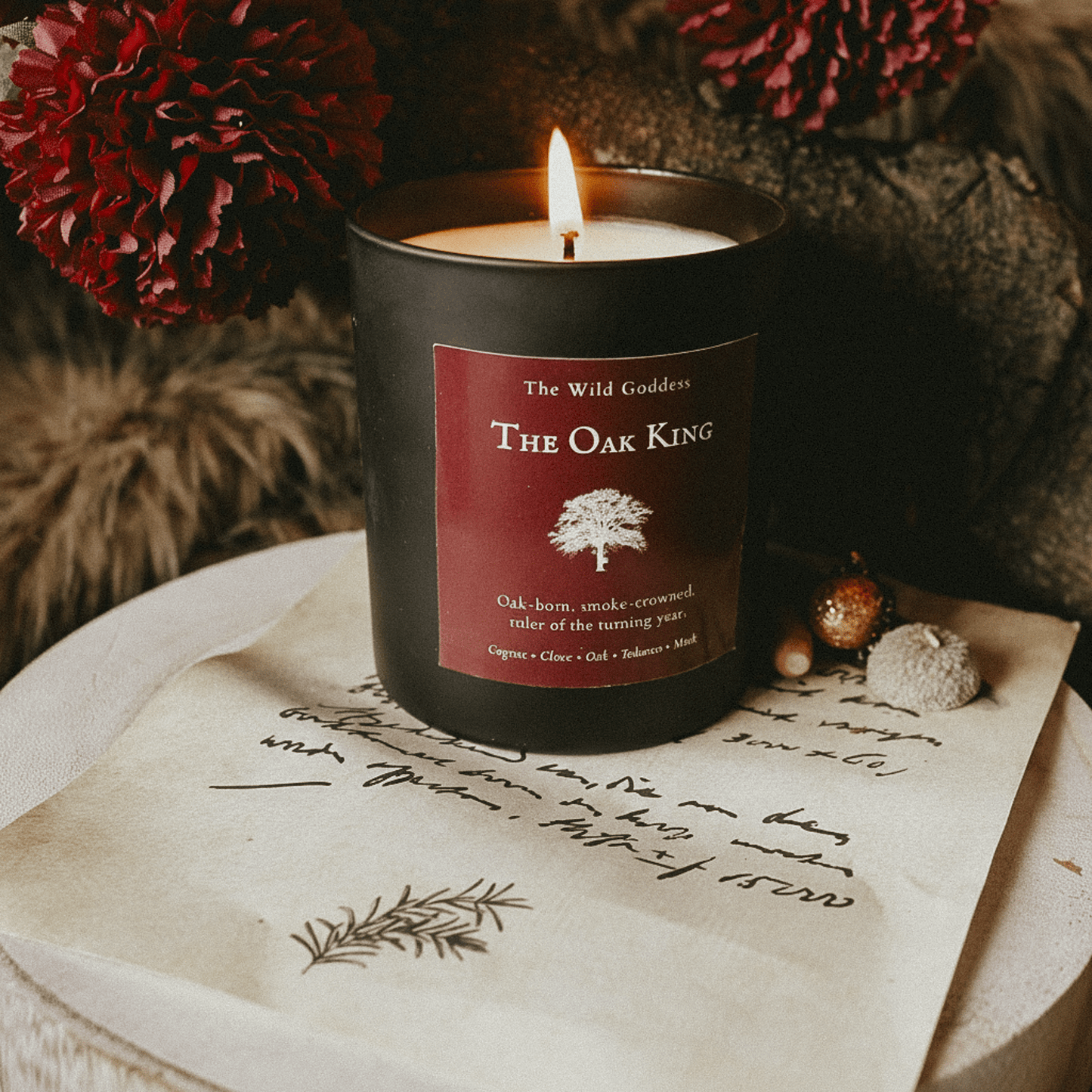 The Oak King – Tobacco & Oak Folklore Candle - The Wild Goddess