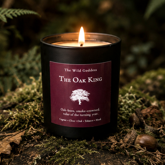The Oak King Folklore Candle