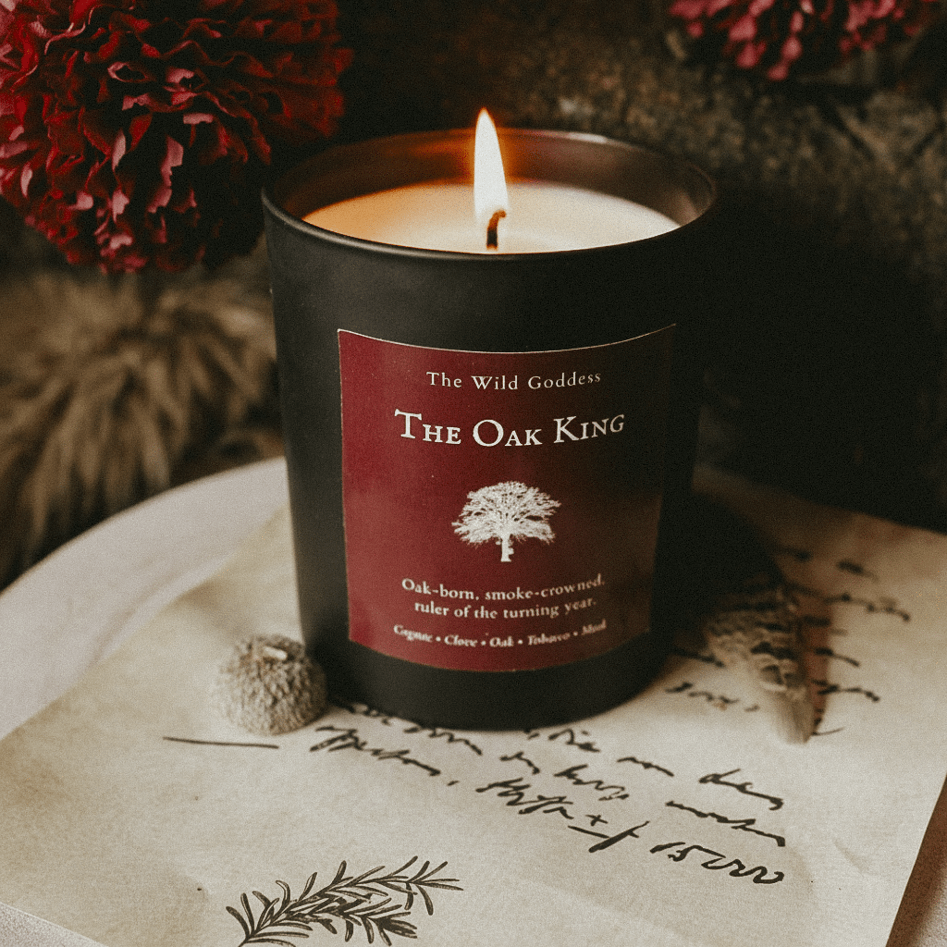The Oak King – Tobacco & Oak Folklore Candle - The Wild Goddess