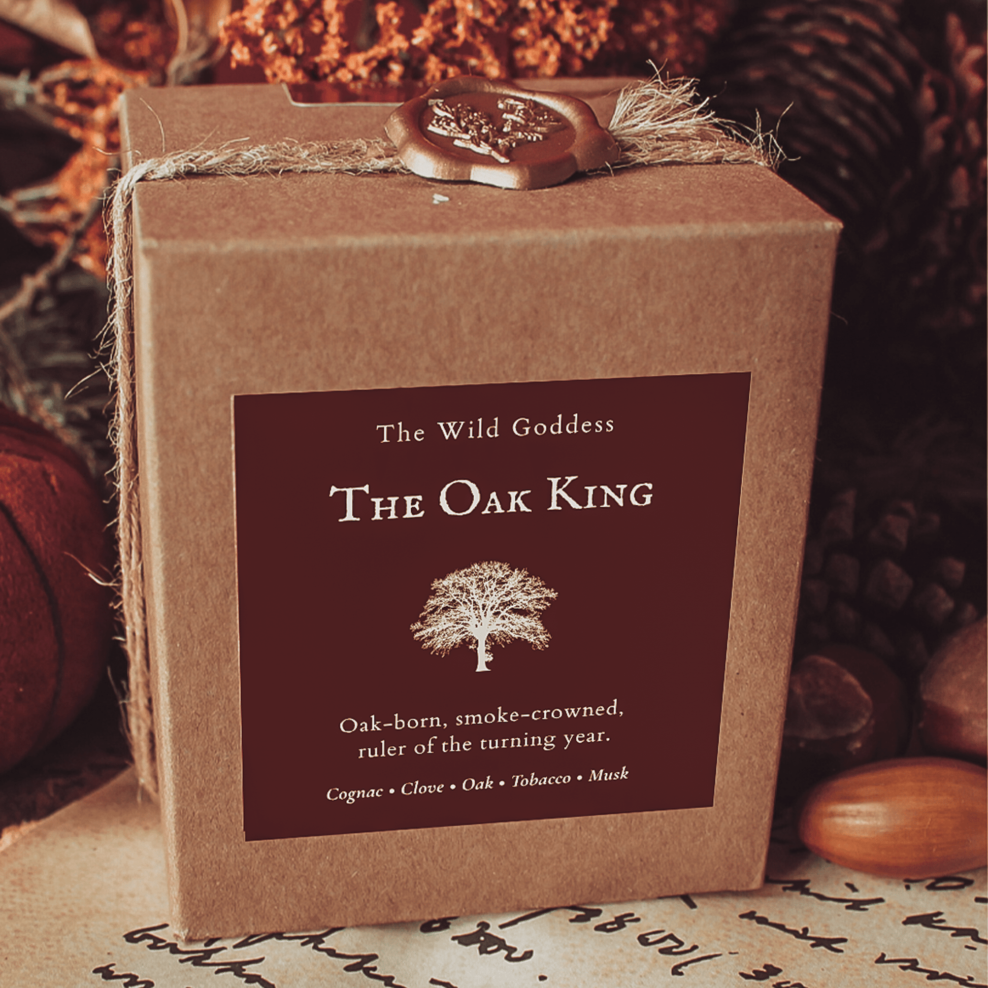 The Oak King – Tobacco & Oak Folklore Candle - The Wild Goddess