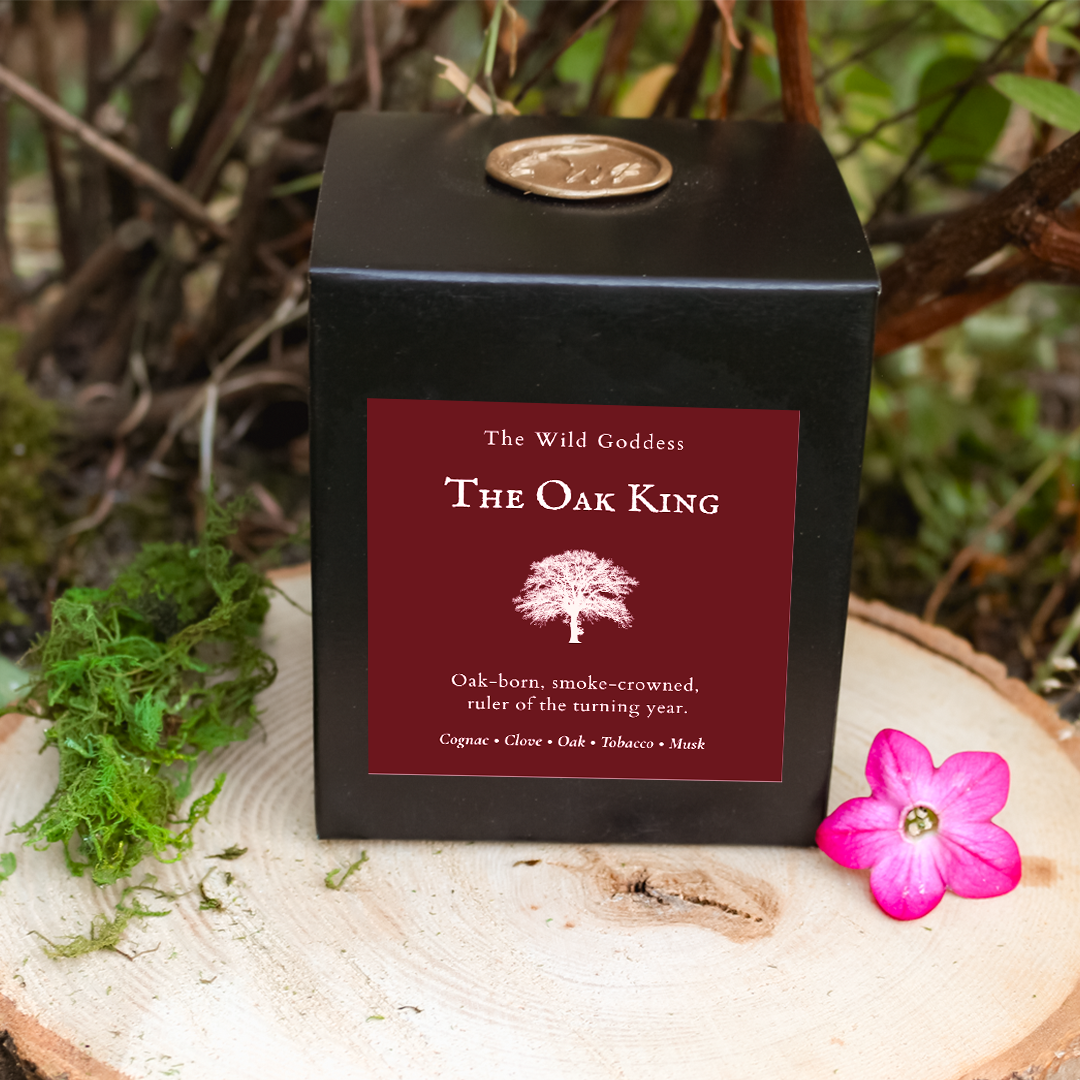 The Oak King Folklore Candle