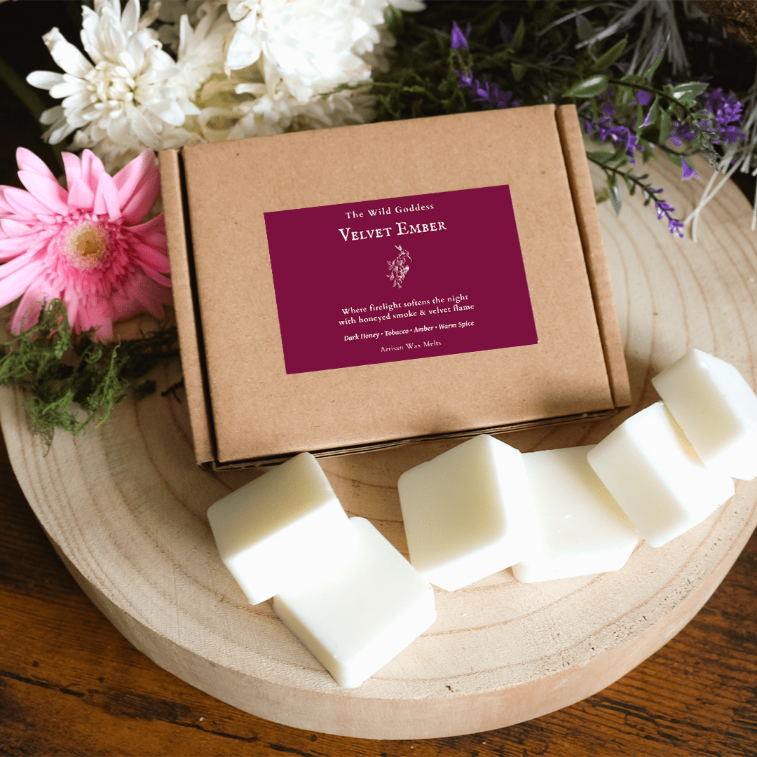 Velvet Ember Luxury Wax Melts | Dark Honey & Tobacco - The Wild Goddess