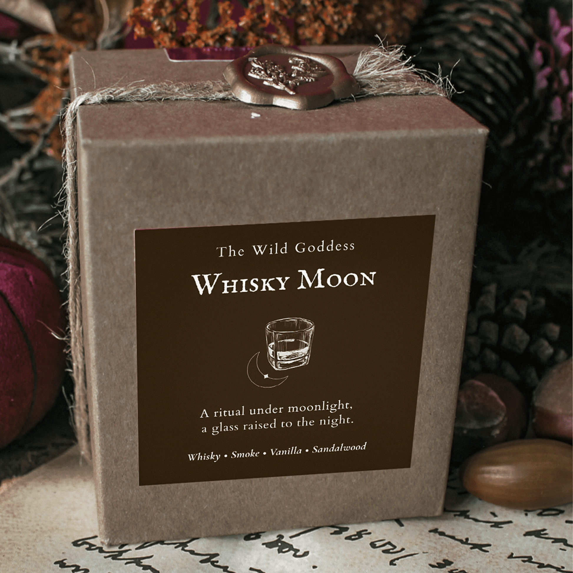 Whisky Moon – Vanilla & Oak Folklore Candle - The Wild Goddess