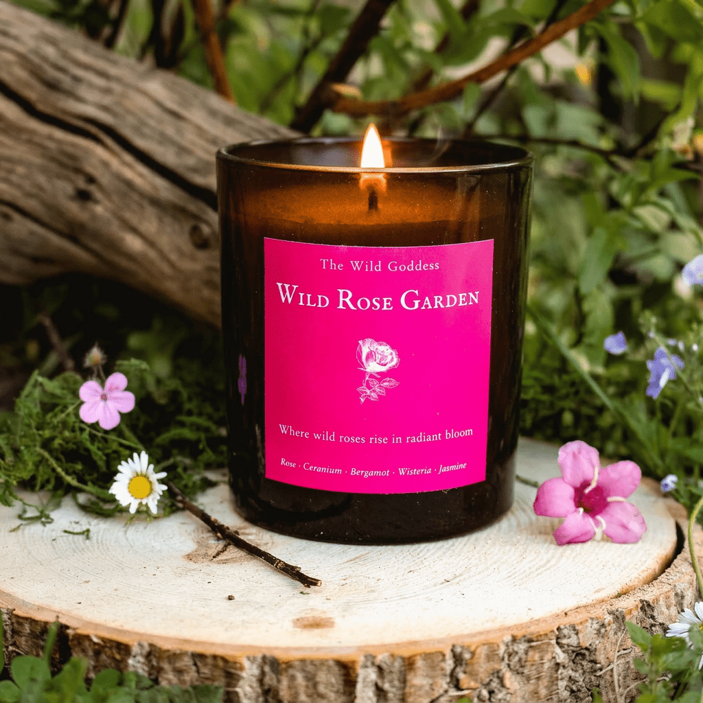 Wild Rose Garden Folklore Candle - The Wild Goddess